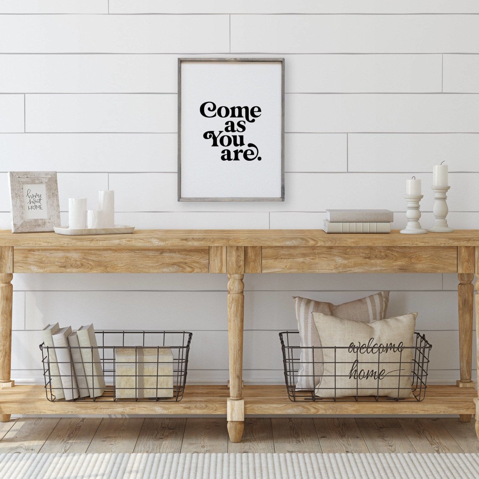 Come As You Are Wood Sign