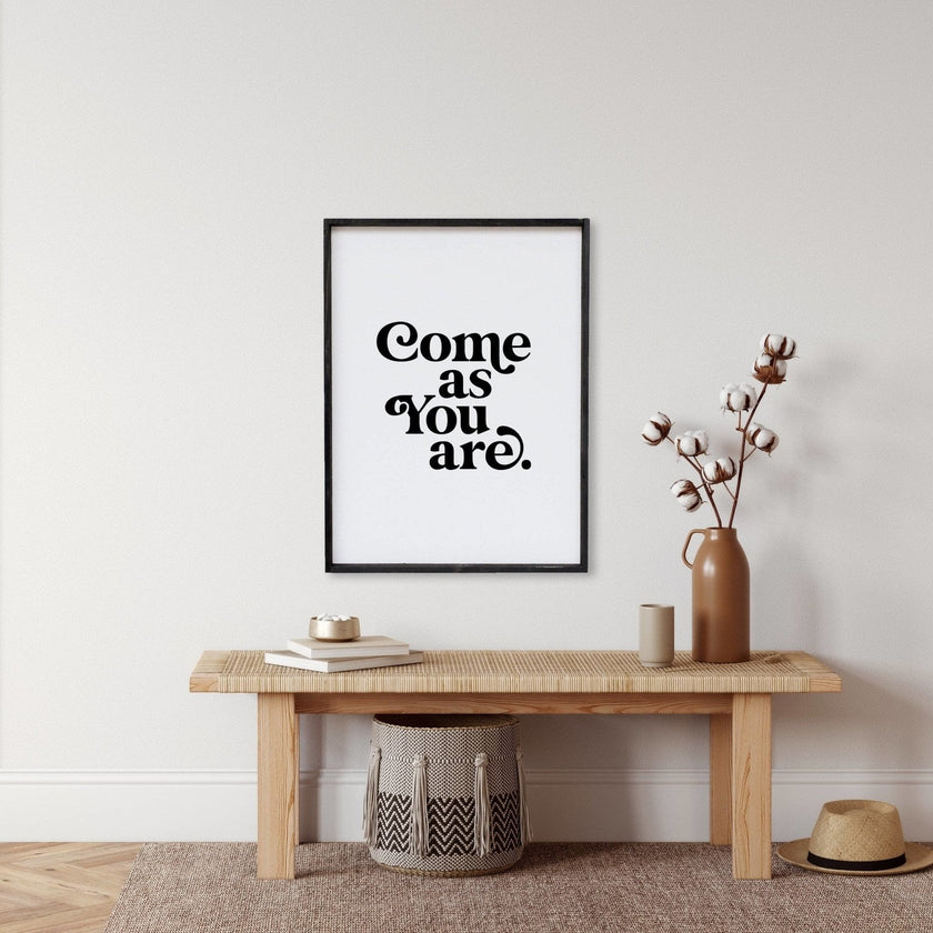 Come As You Are Wood Sign
