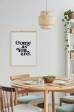 Come As You Are Wood Sign