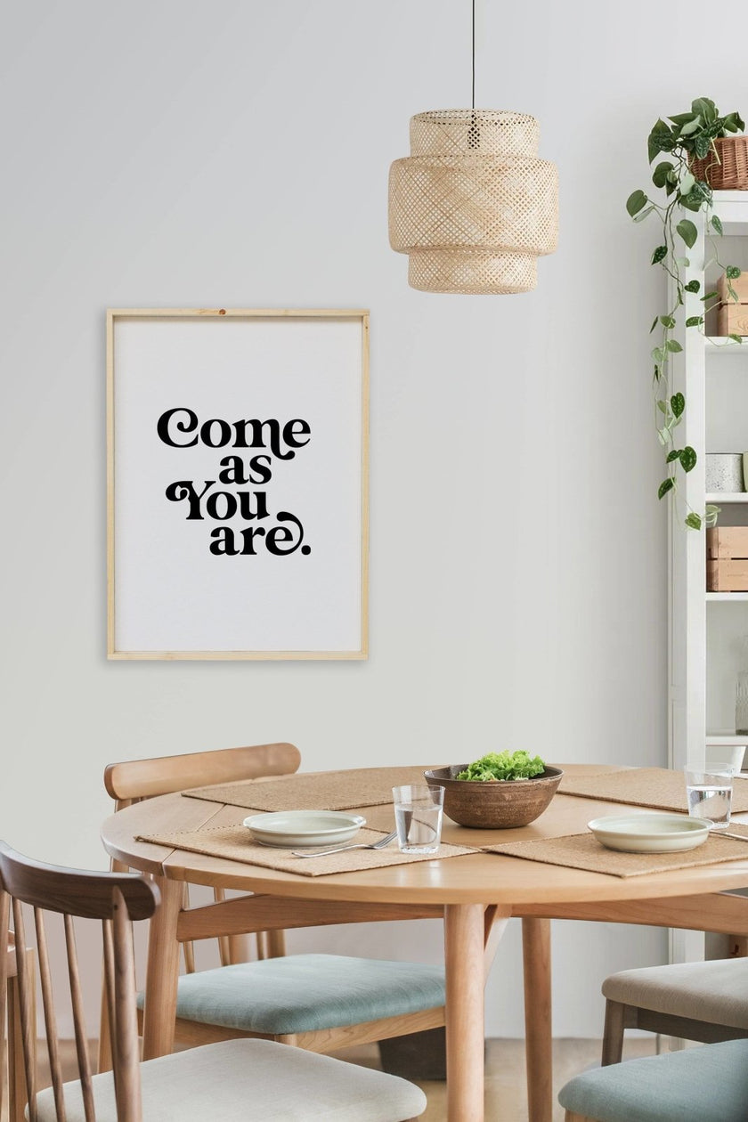 Come As You Are Wood Sign