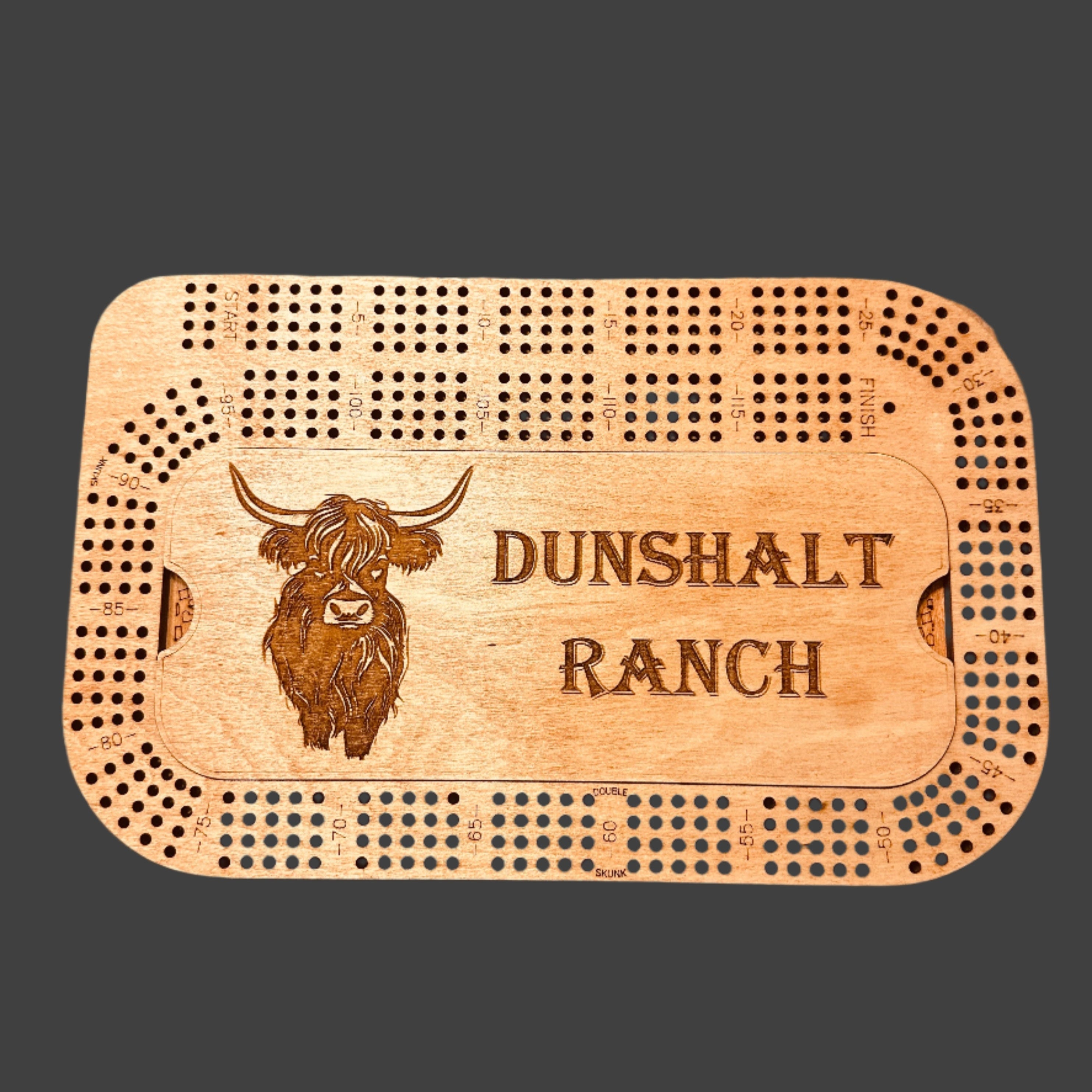 Compact Design Personalized Cribbage Board