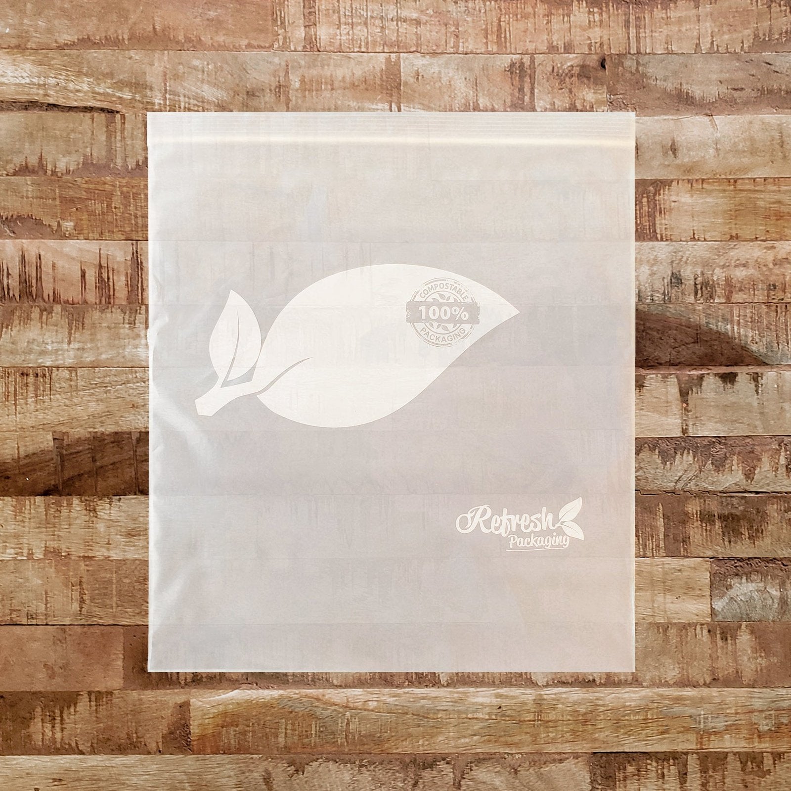 Compostable Zip-Top Bags - Large - (15 Bags 27x30cm)