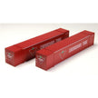 Con-Cor 0004-88010 HO 53' Sheet/Post Rivet Side Container Canadian Tire Set #1 CDAU #32538 #32692 Pkg of 2 Red White Green NIB