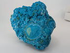 Congo Chrysocolla with Malachite – Botryoidal Specimen with Exposed Veins & Growth Rings (434g)