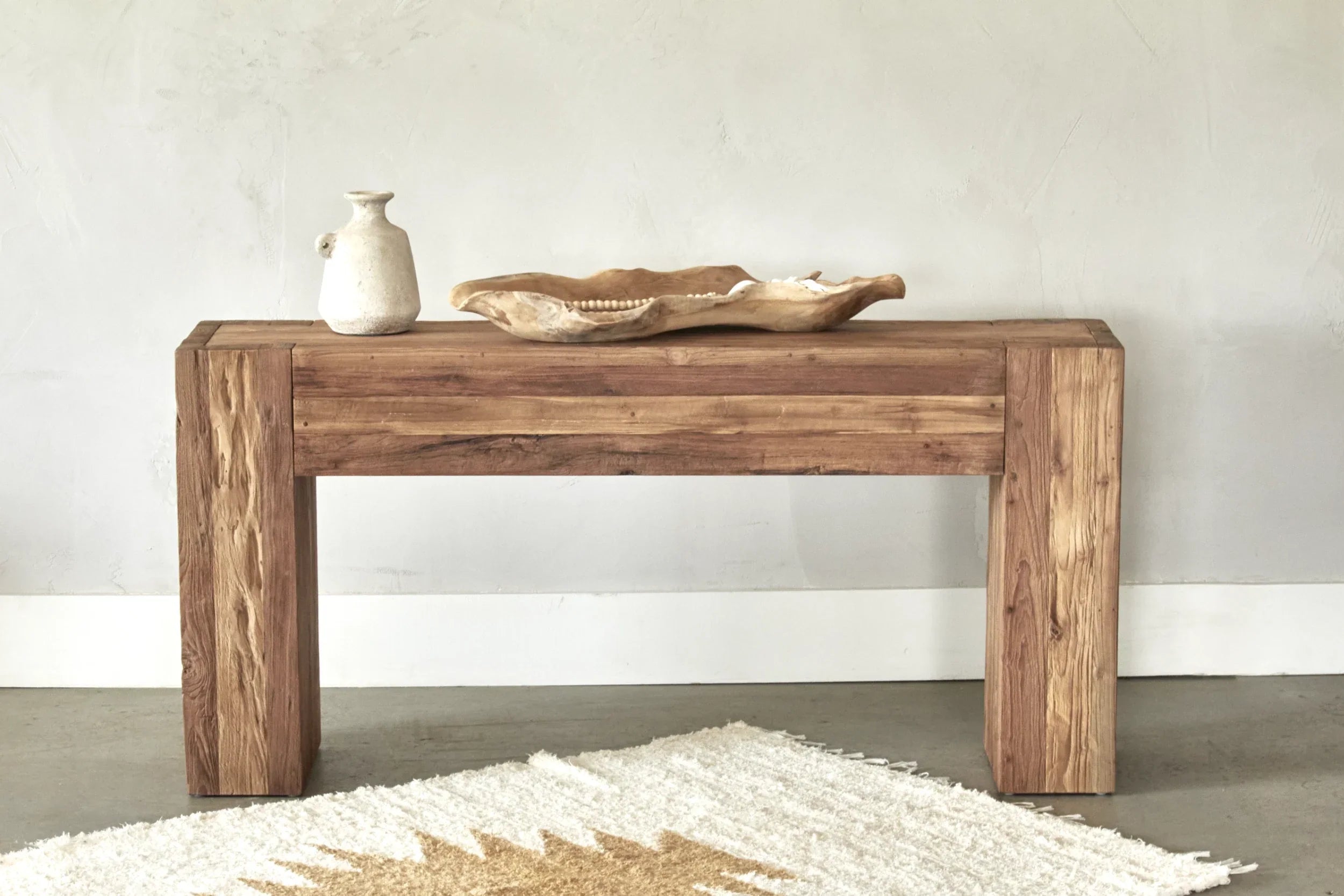Console Auguste en teck super rustique