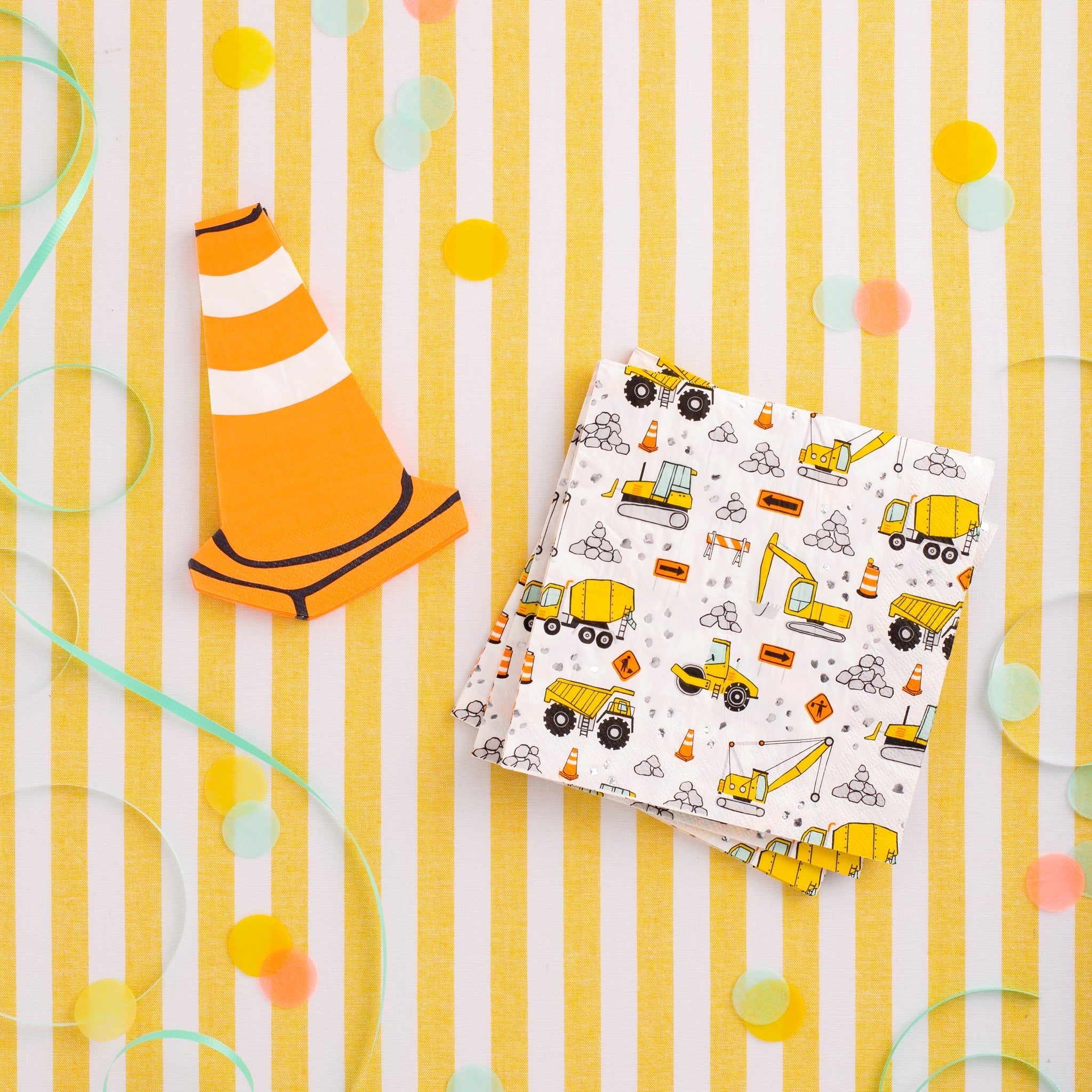 Construction Cone Napkins (SET OF 16)