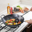 Yoshikawa Japan |  Cook-Pal Ren Nitrided Carbon Steel Wok 36cm - Made in Japan