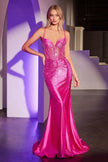 FITTED CRYSTAL EMBELLISHED STRETCH SATIN DRESS