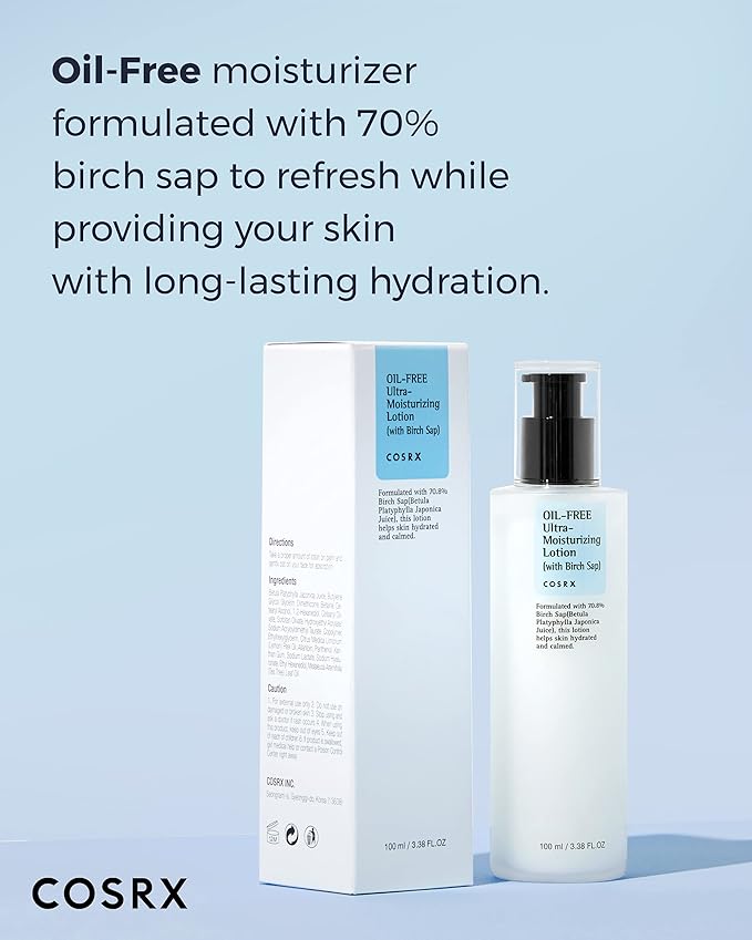 COSRX Oil Free Ultra Moisturizing Lotion (With Birch Sap) (100ml)