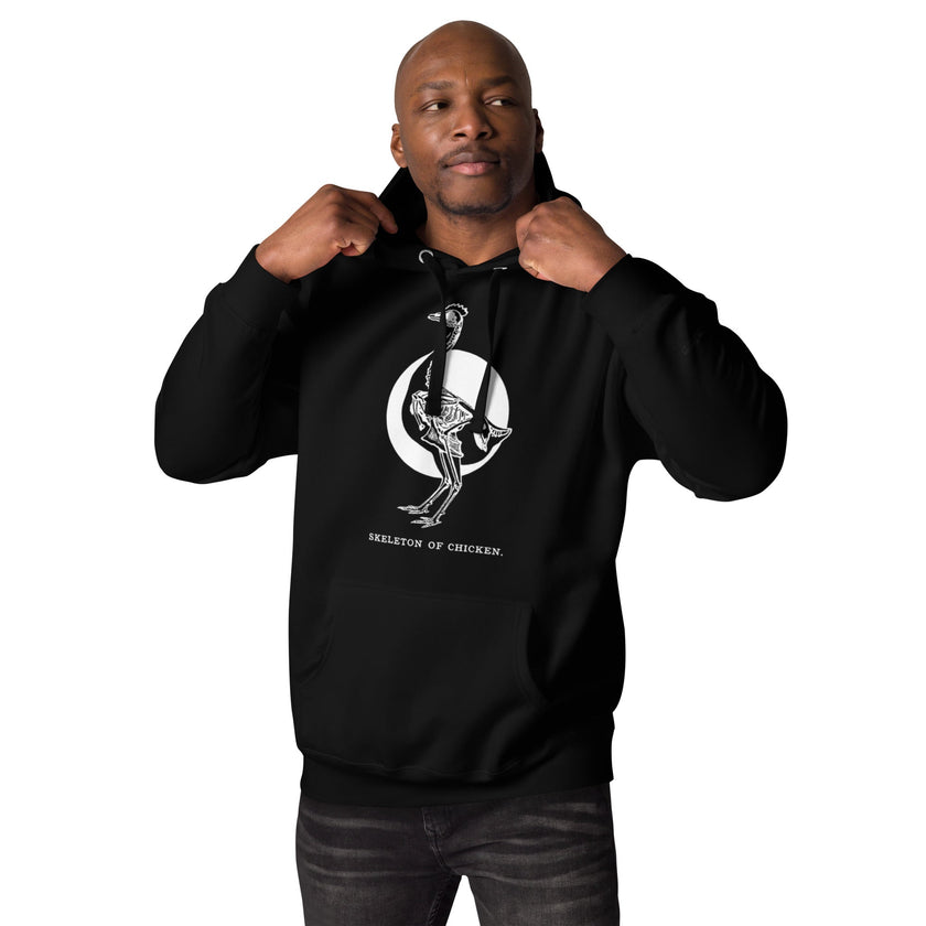 Retro Chicken Skeleton Unisex Premium Bunny Hug (Hoodie)