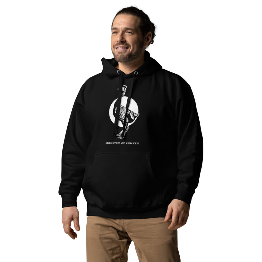 Retro Chicken Skeleton Unisex Premium Bunny Hug (Hoodie)