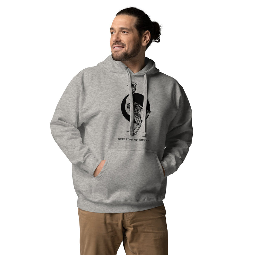 Retro Chicken Skeleton Unisex Premium Bunny Hug (Hoodie)