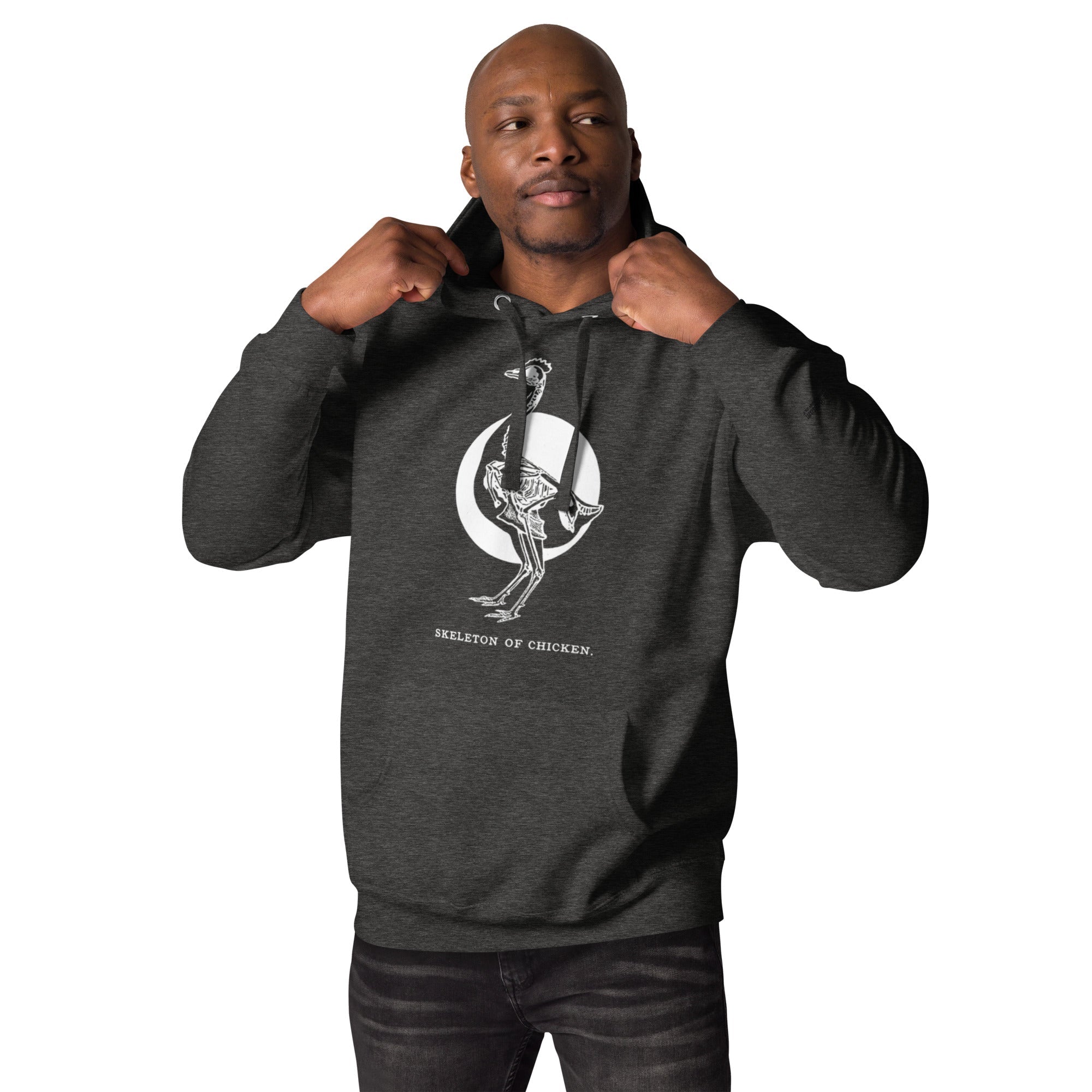 Retro Chicken Skeleton Unisex Premium Bunny Hug (Hoodie)