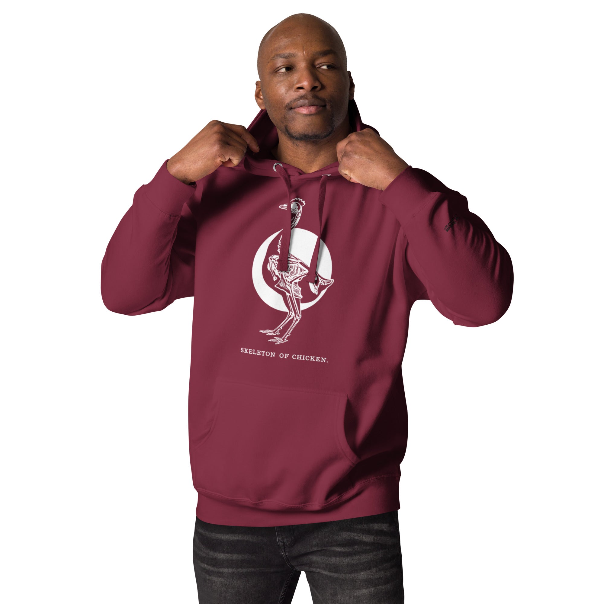 Retro Chicken Skeleton Unisex Premium Bunny Hug (Hoodie)