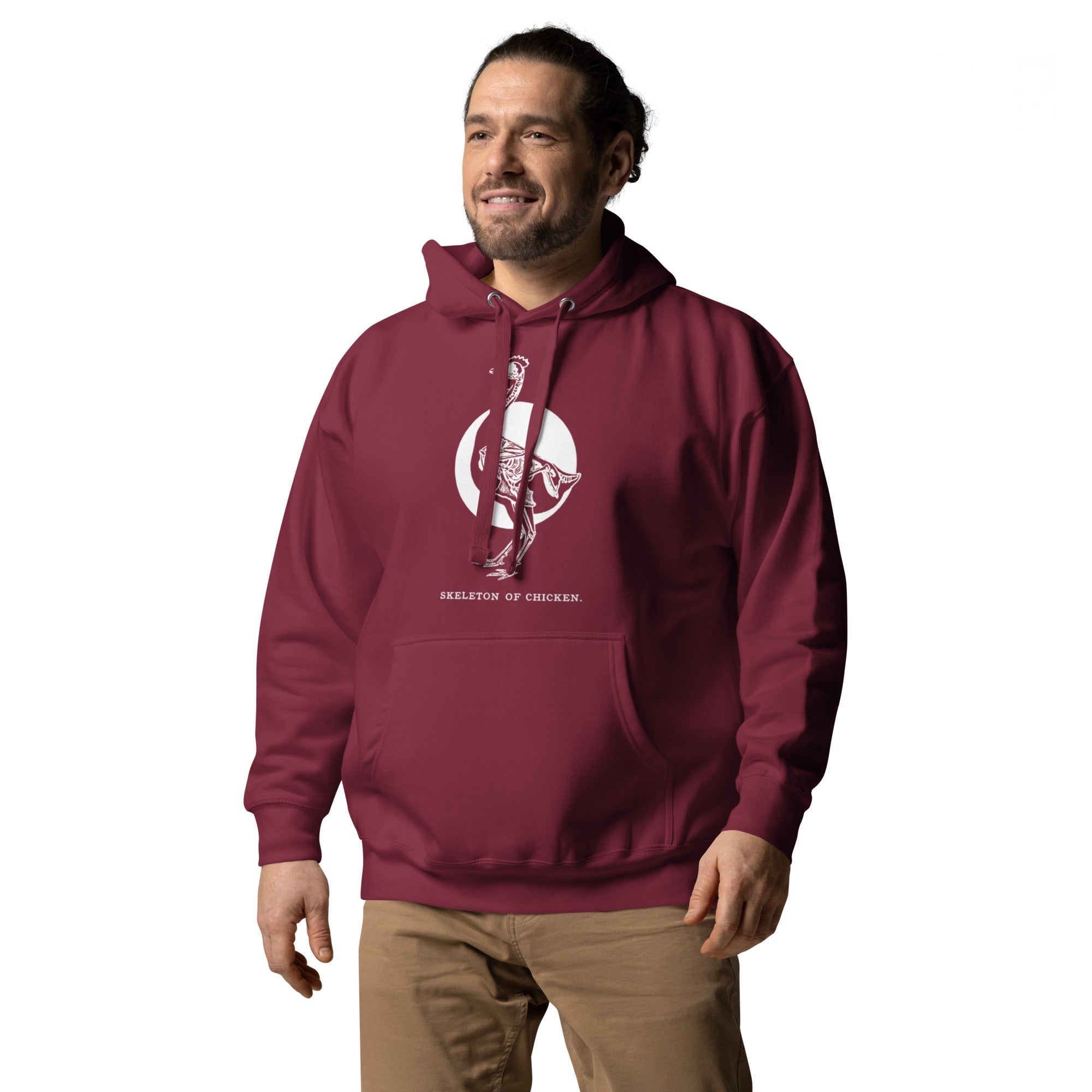 Retro Chicken Skeleton Unisex Premium Bunny Hug (Hoodie)