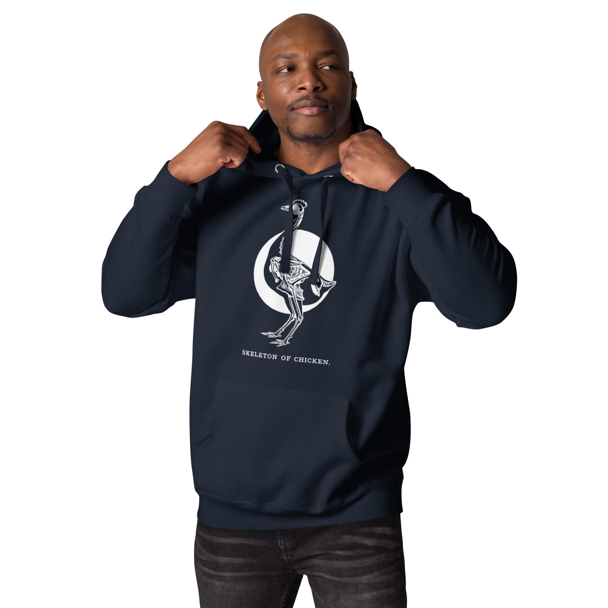Retro Chicken Skeleton Unisex Premium Bunny Hug (Hoodie)