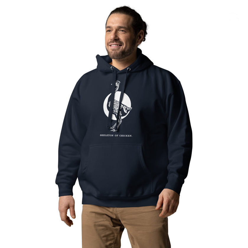 Retro Chicken Skeleton Unisex Premium Bunny Hug (Hoodie)