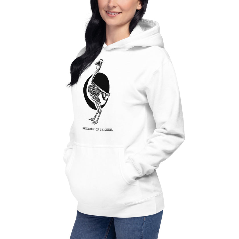 Retro Chicken Skeleton Unisex Premium Bunny Hug (Hoodie)