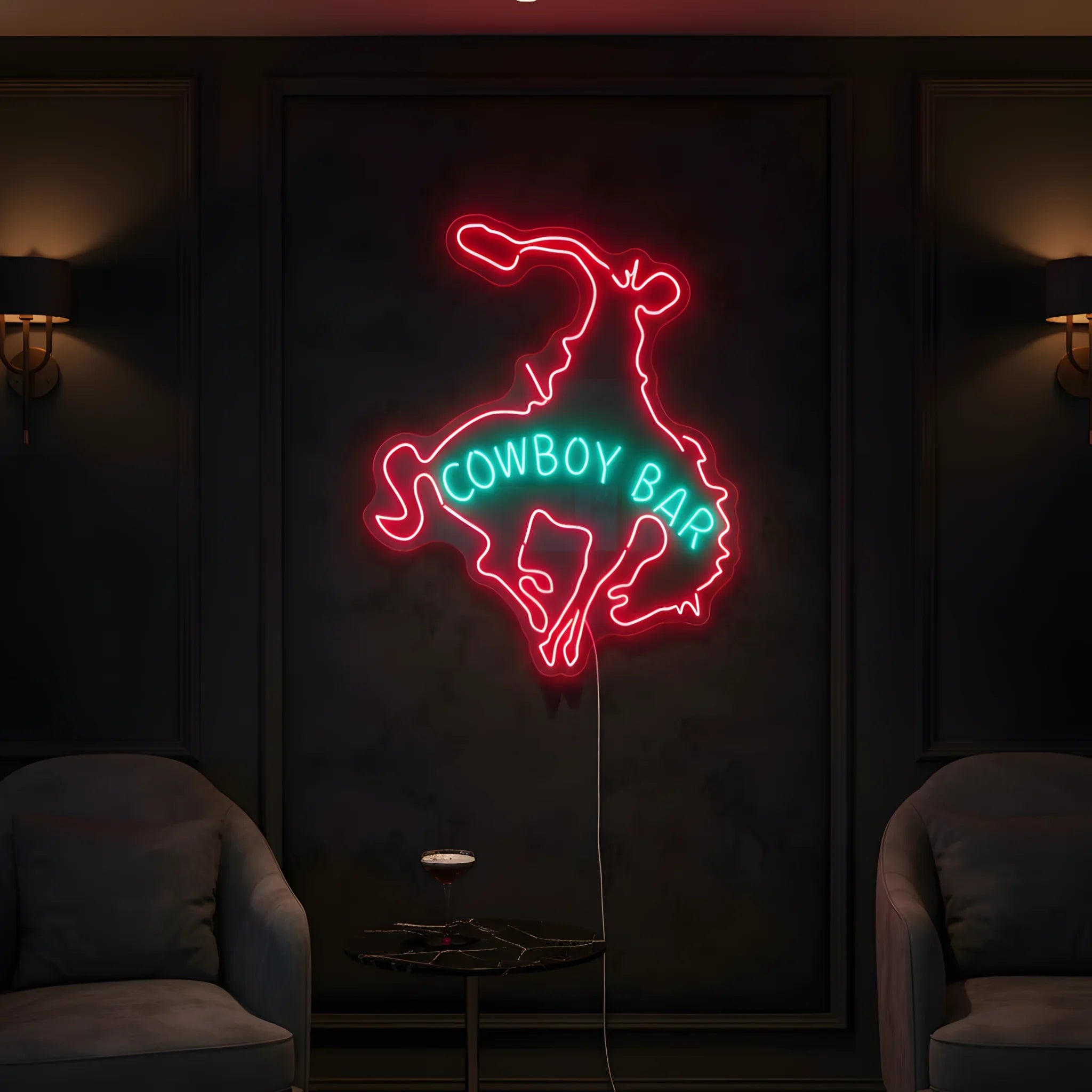 Cowboy Bar Neon Sign