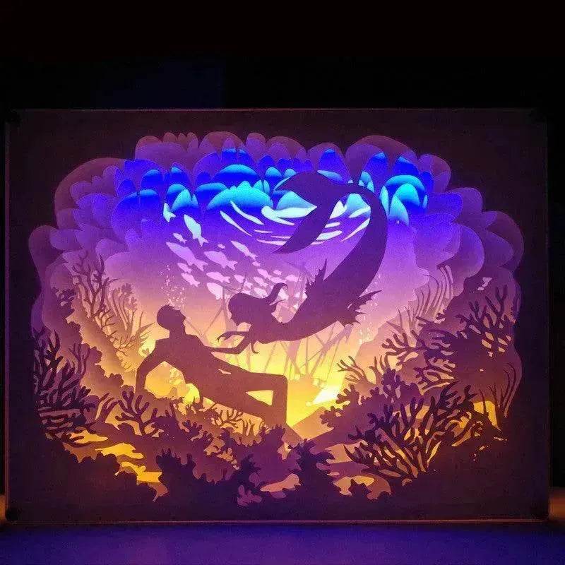 Creative 3D Hollow Paper-cut Light And Shadow  Carving Lamp