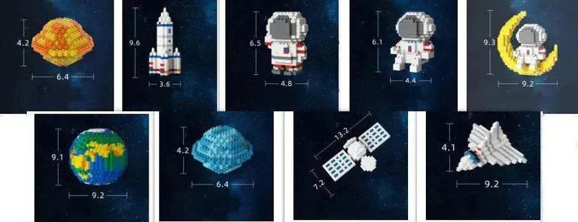 Creative Diy Mini Astronaut Building Blocks Children Toy Birthday Gifts