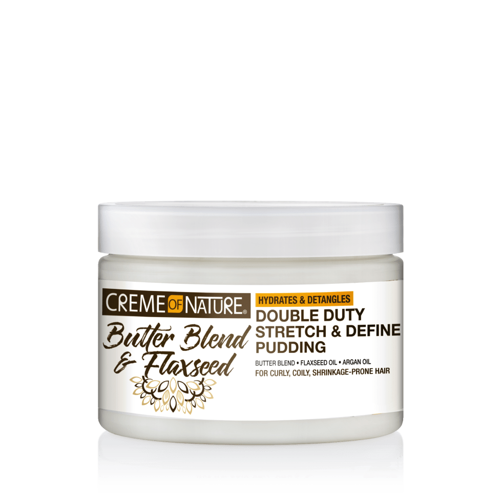 Creme Of Nature Butter Blend & Flaxseed Double Duty Stretch & Define Pudding 11.5 OZ