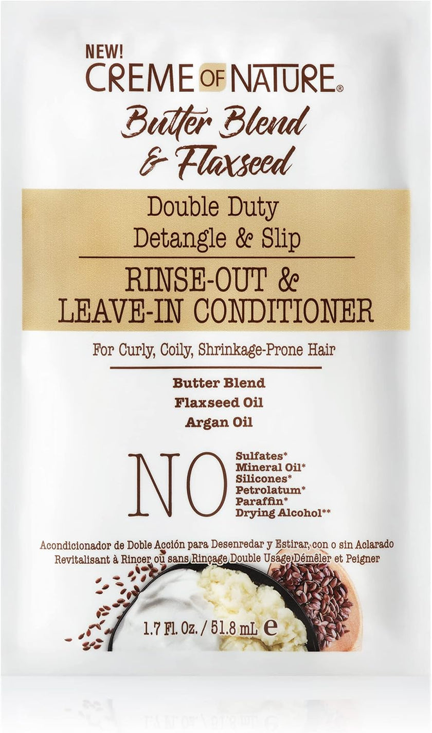 CREME OF NATURE BUTTER&FLAXSEED RINSEOUT LEAVE-IN 1.75OZ