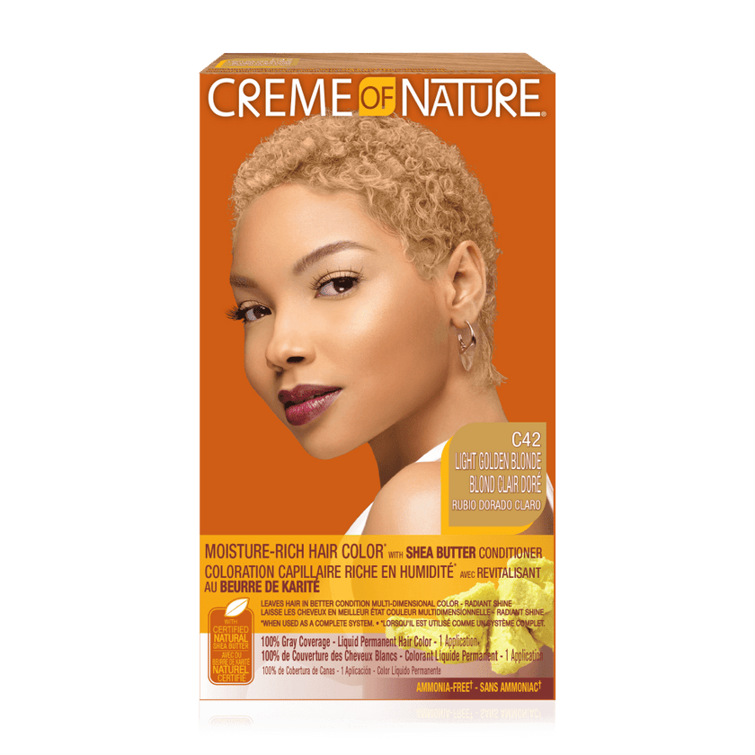 CREME OF NATURE  MOISTURE-RICH HAIR COLOR - C42 LIGHT GOLDEN BLONDE
