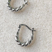 Créoles texturées et torsadées en argent sterling 925 | HÉRA