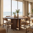 Crescent Pedestal Round Dining Table