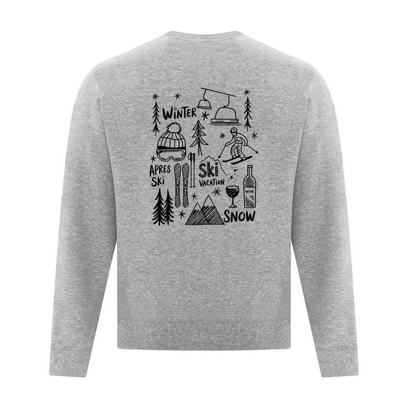 Crewneck Ski Doodles imprimé
