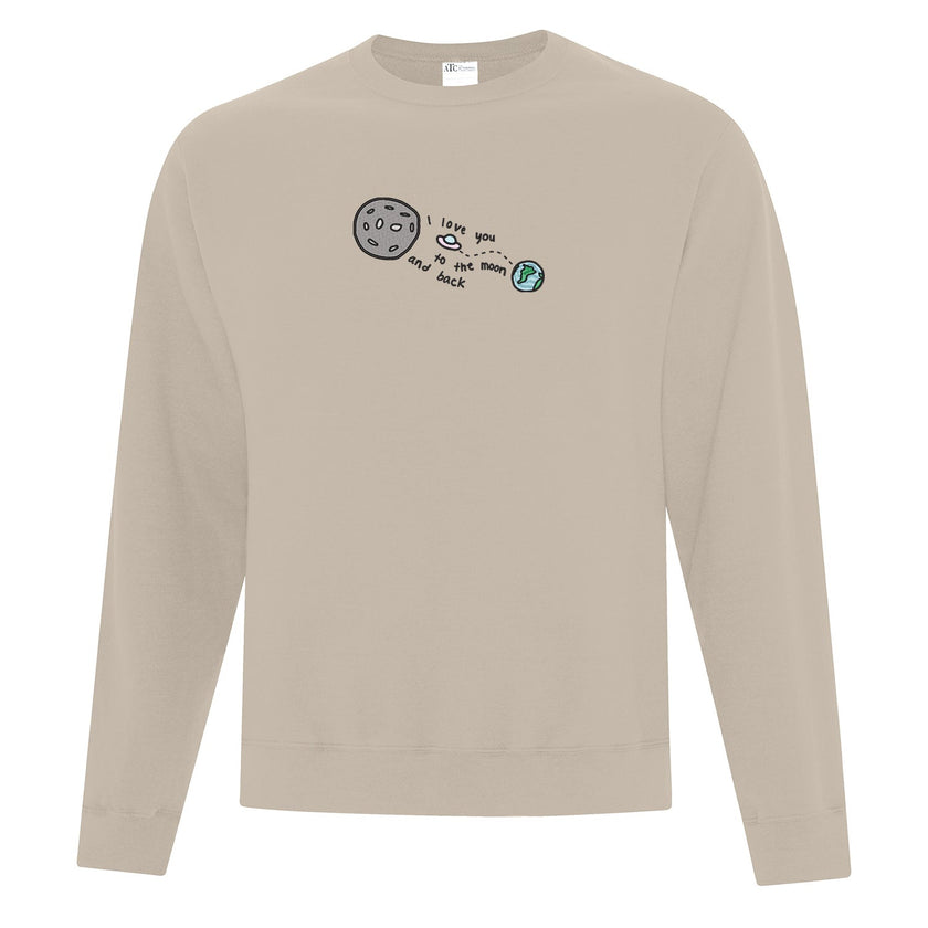 Crewneck Moon and Back brodé