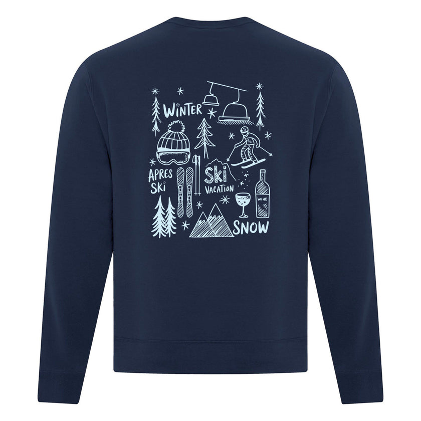 Crewneck Ski Doodles imprimé