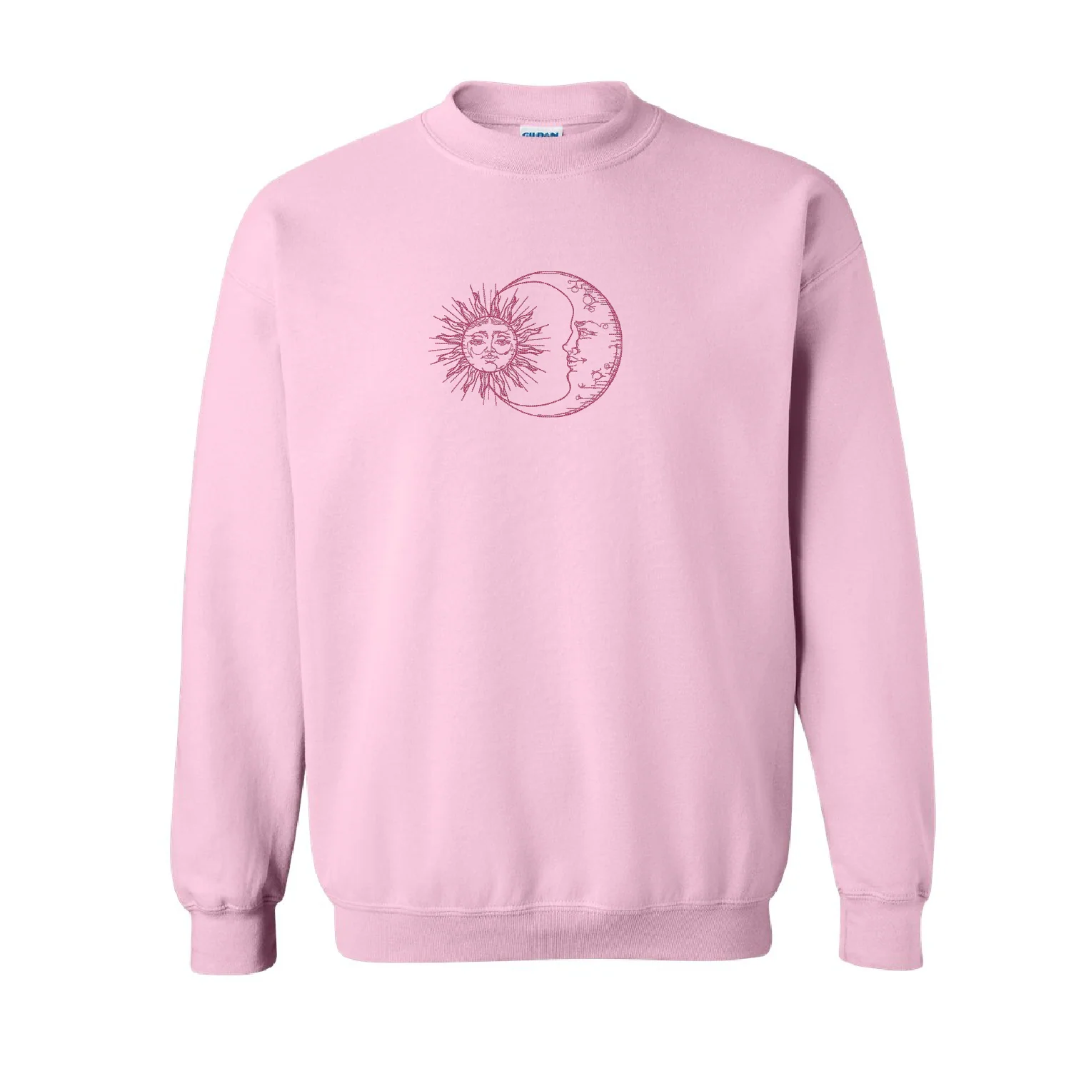 Crewneck Sun and Moon brodé
