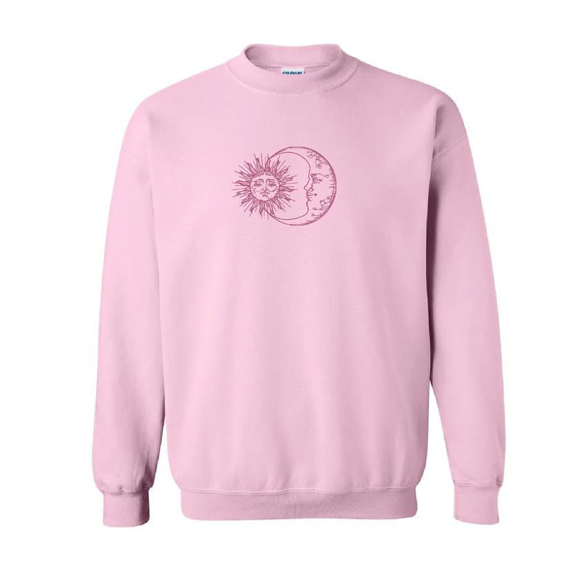 Crewneck Sun and Moon brodé