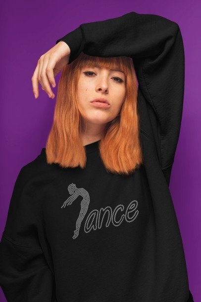 Ballet Dancer Rhinestone T-Shirt – Elegant Ballerina Bling Tee | Blingdazzel