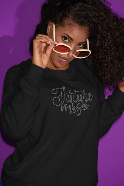 Future Mrs Rhinestone Shirt – Engaged Bride Sparkle Bling Apparel | Blingdazzel