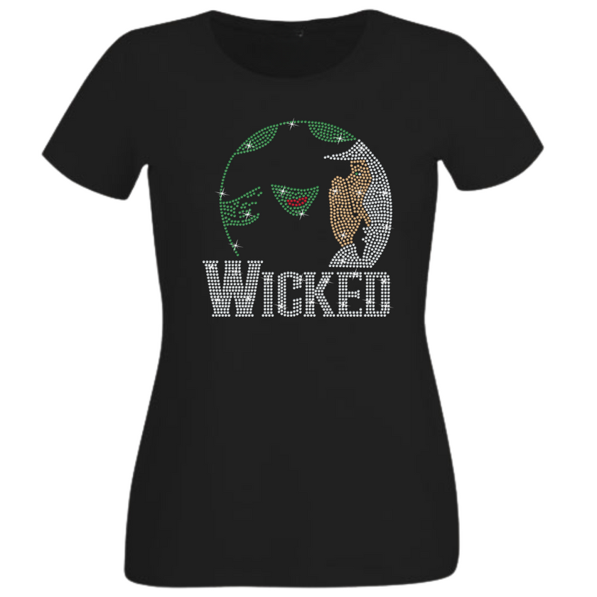 Wicked Rhinestone Shirt – Broadway Musical Sparkle Bling Tee | Blingdazzel
