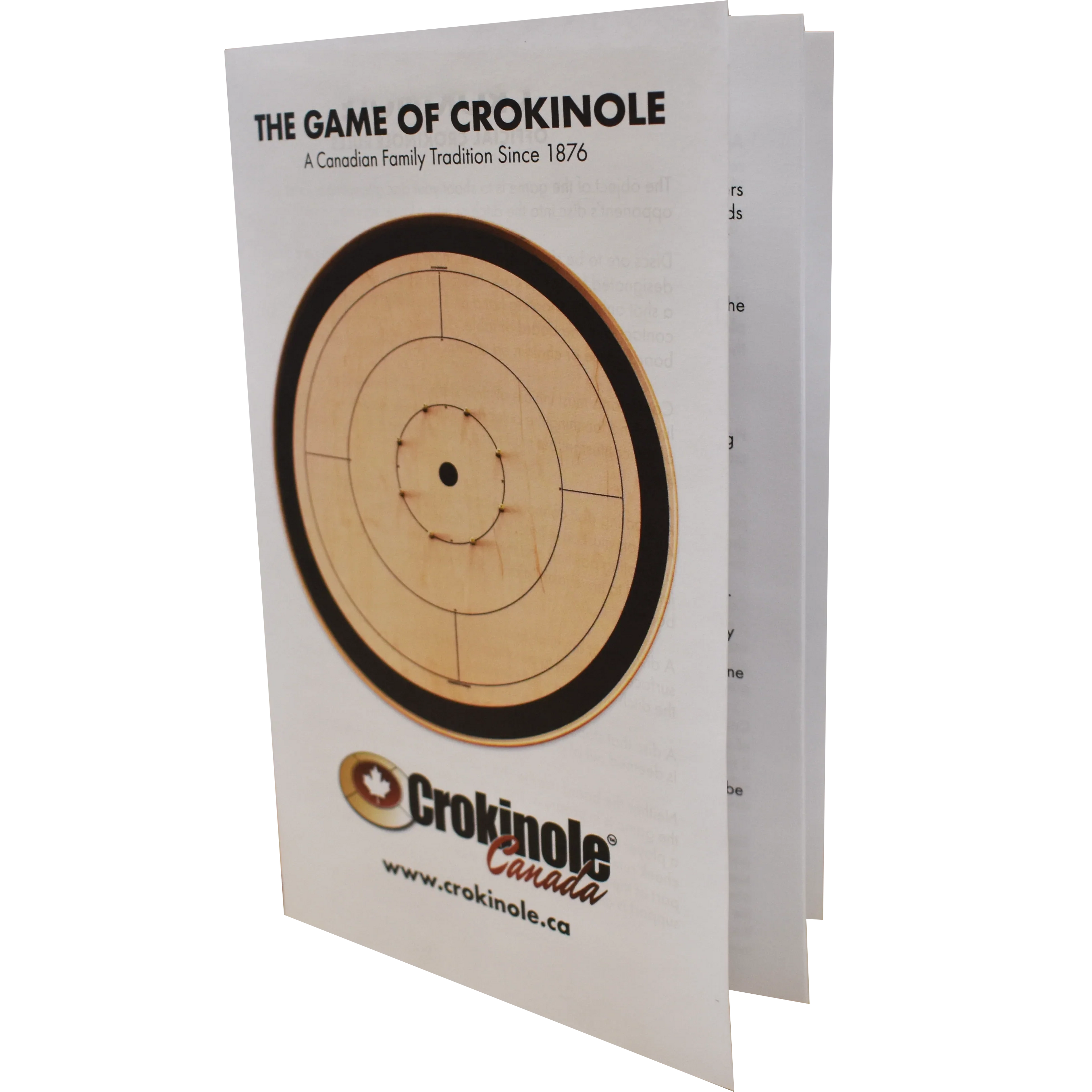 The Crokinole Canada Board (With Branding) - Tournament Board Game Set - Meets NCA Standards
