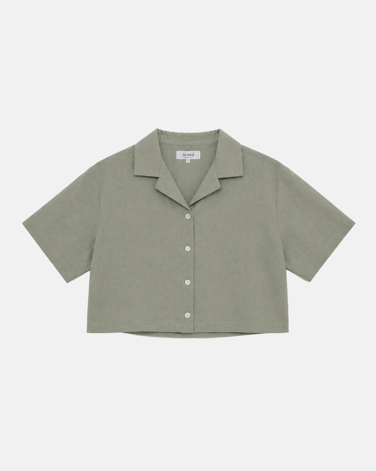 Chemise écourté ample effet lin