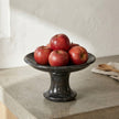 Plateau de service en marbre sur pied - Noir anthracite