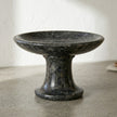 Plateau de service en marbre sur pied - Noir anthracite