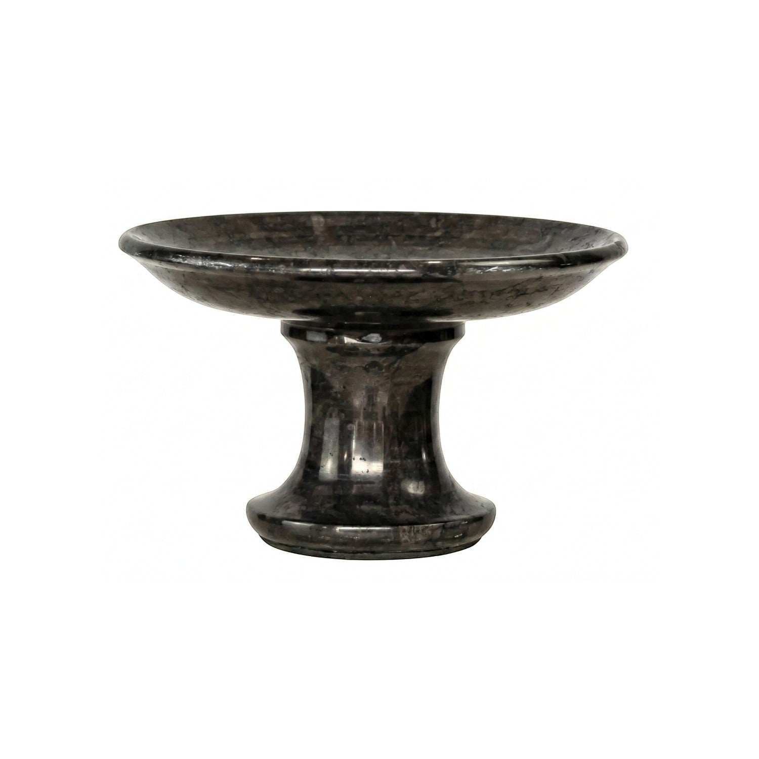 Plateau de service en marbre sur pied - Noir anthracite