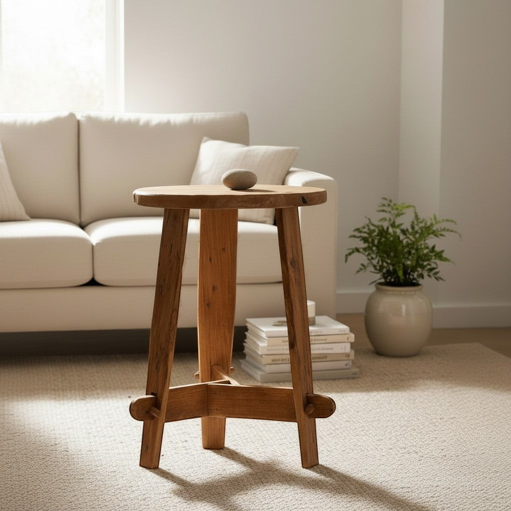 Table d'appoint Rembrandt en teck recyclé