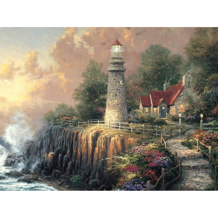 Crystal Art Paint by Numbers - The Light of Peace (Kinkade) 12