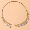 Crystal Rhinestone Collar Necklace for Women  Weeding Bridesmaid Necklace Gold and Silver Necklace