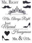 Marianne Design Clear Stamp Set: Mr & Mrs