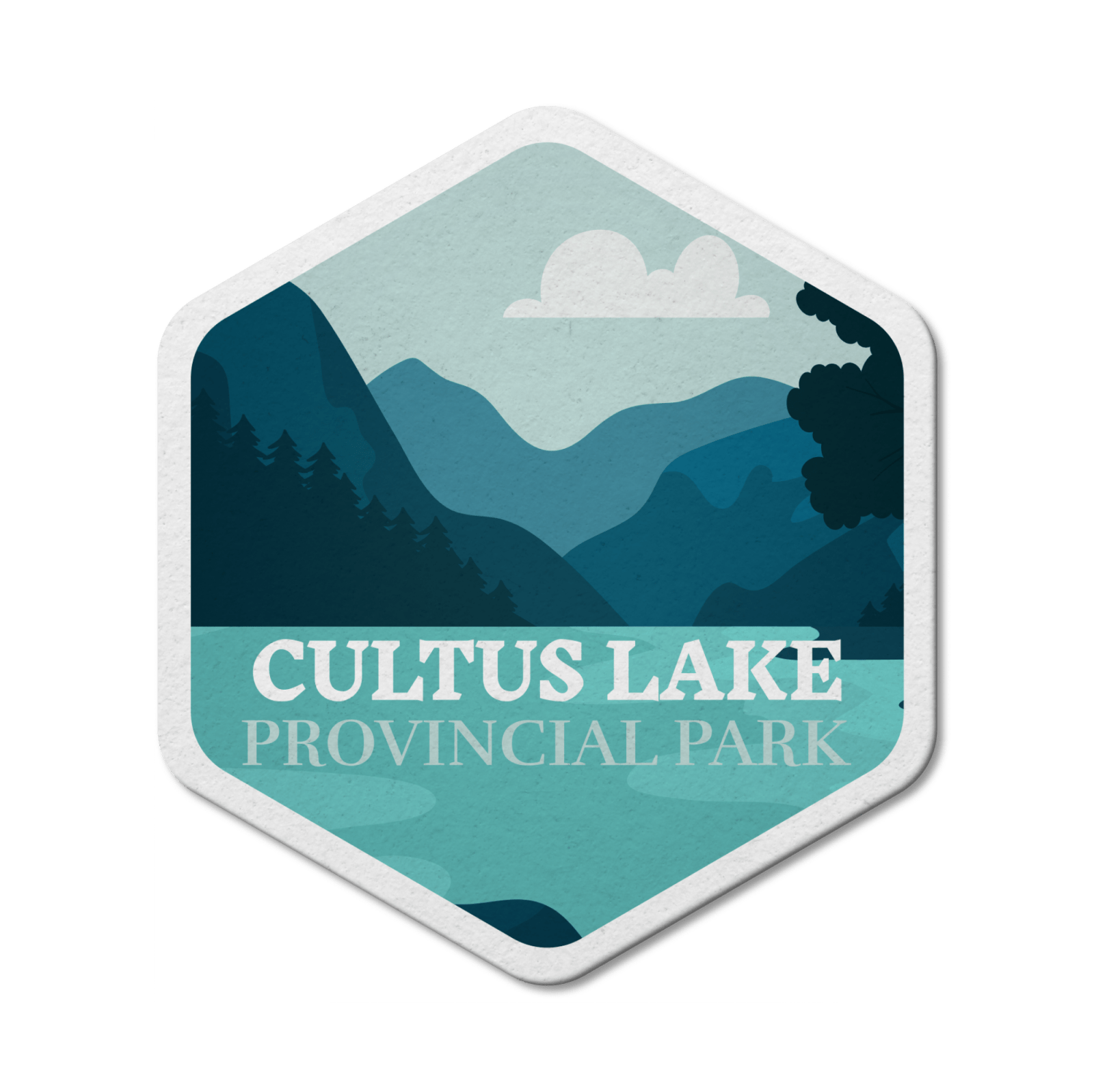 Cultus Lake British Columbia Provincial Park Waterproof Vinyl Sticker, Canada Parks