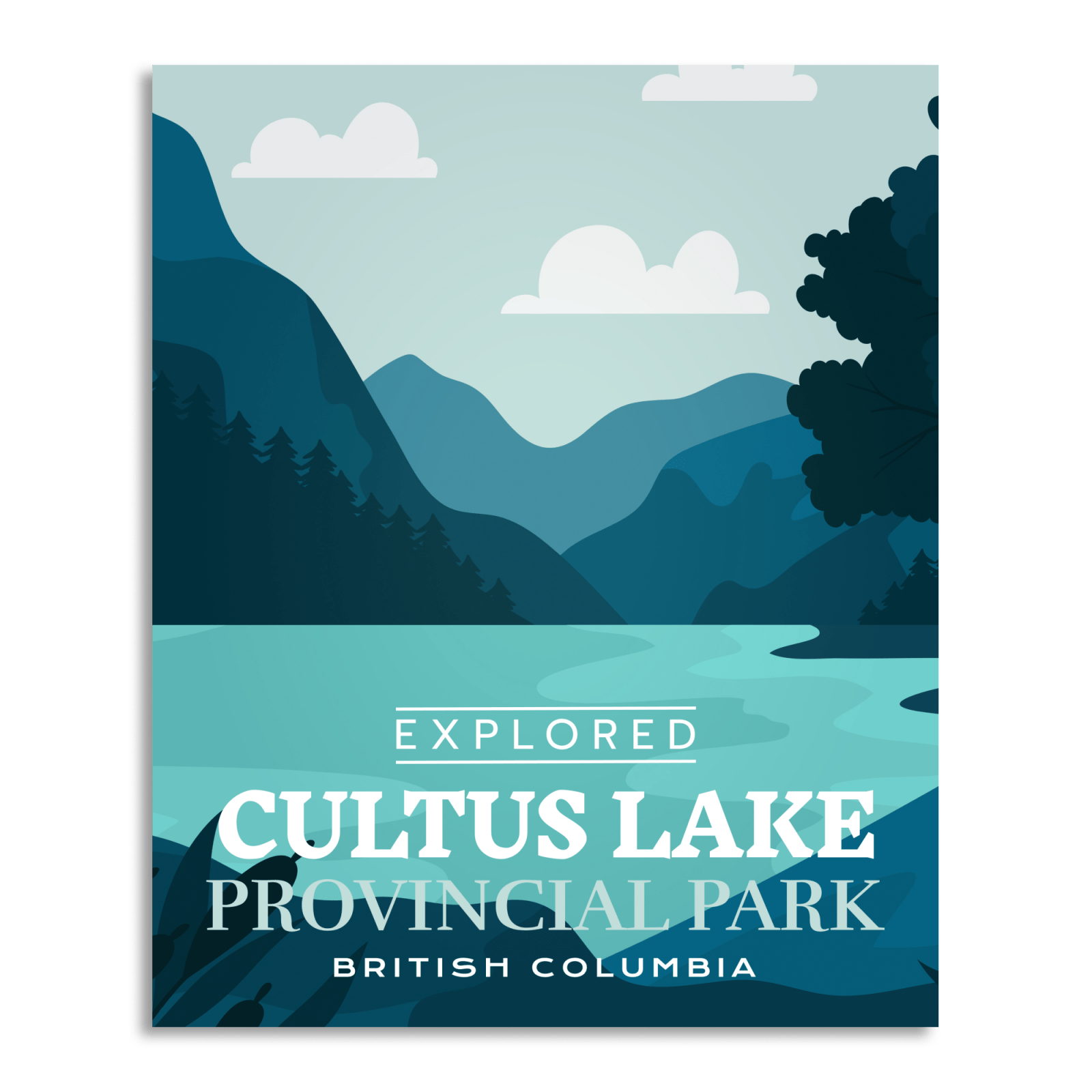 Cultus Lake Provincial Park 'Explored' Poster, Canada Parks