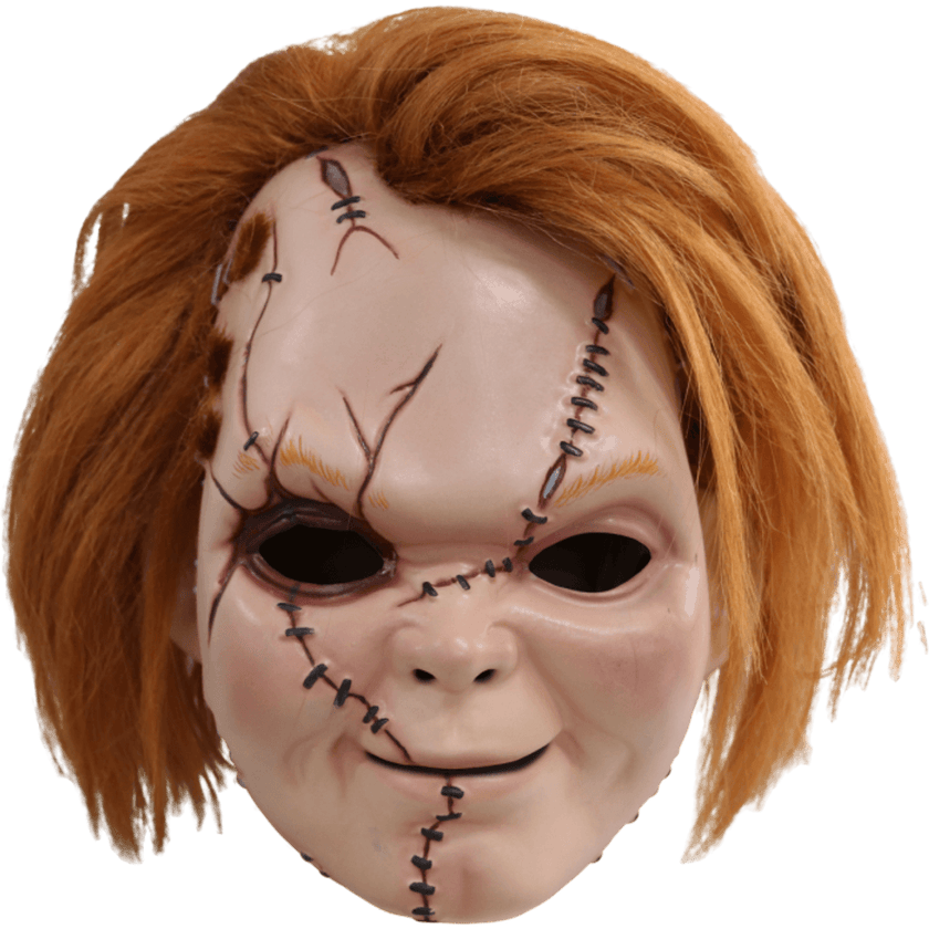 Curse of Chucky Scarred Chucky Mask with Hair
